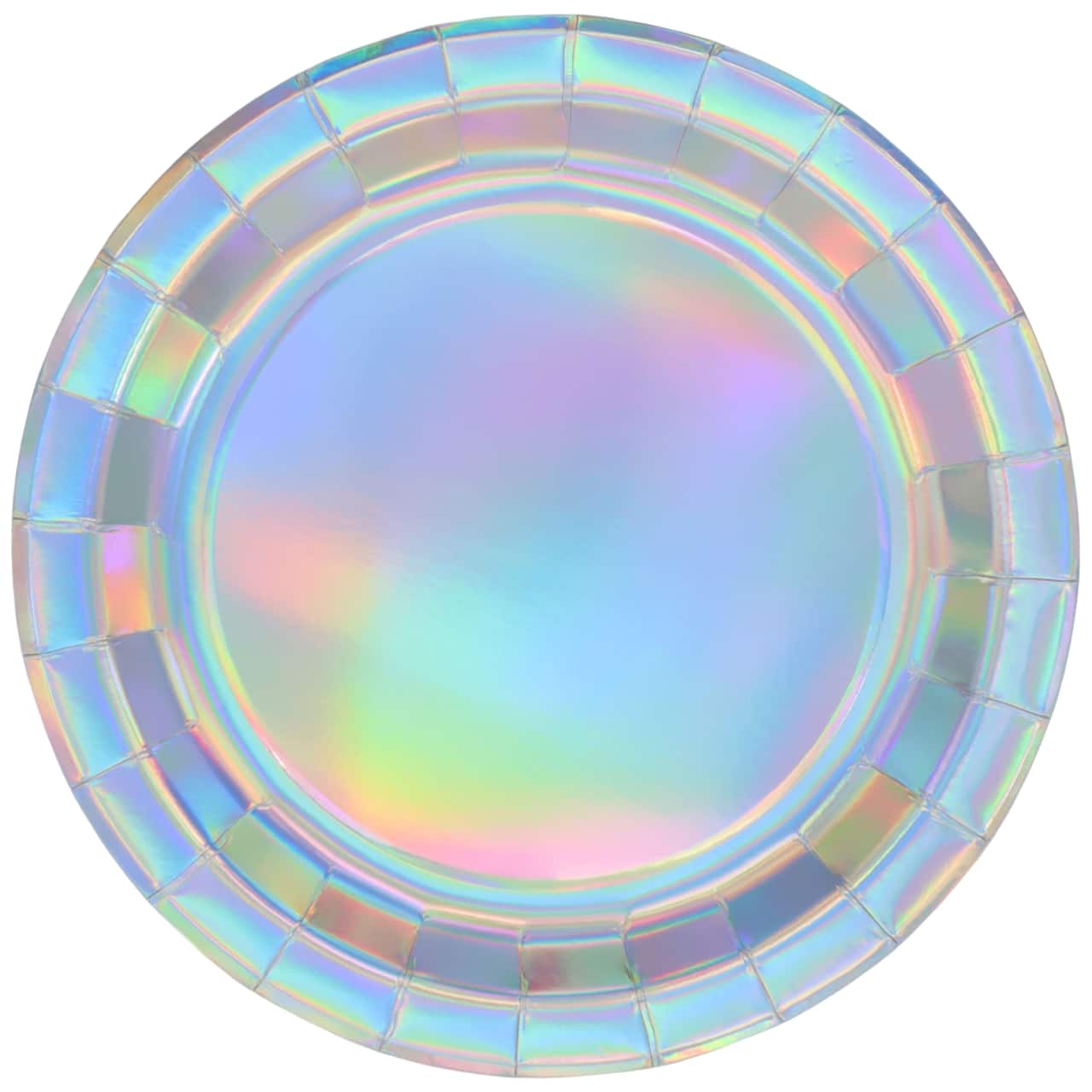 12 Packs: 8 ct. (96 total) 9" Iridescent Foil Paper Dinner Plates by Celebrate It™